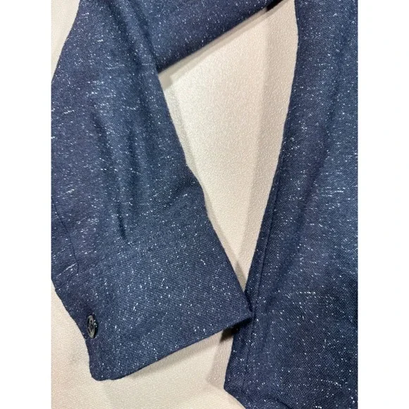 Bonobos Mens Wool Silk Blend Speckled Shirt Jacket Navy Blue Small - Picture 5 of 9